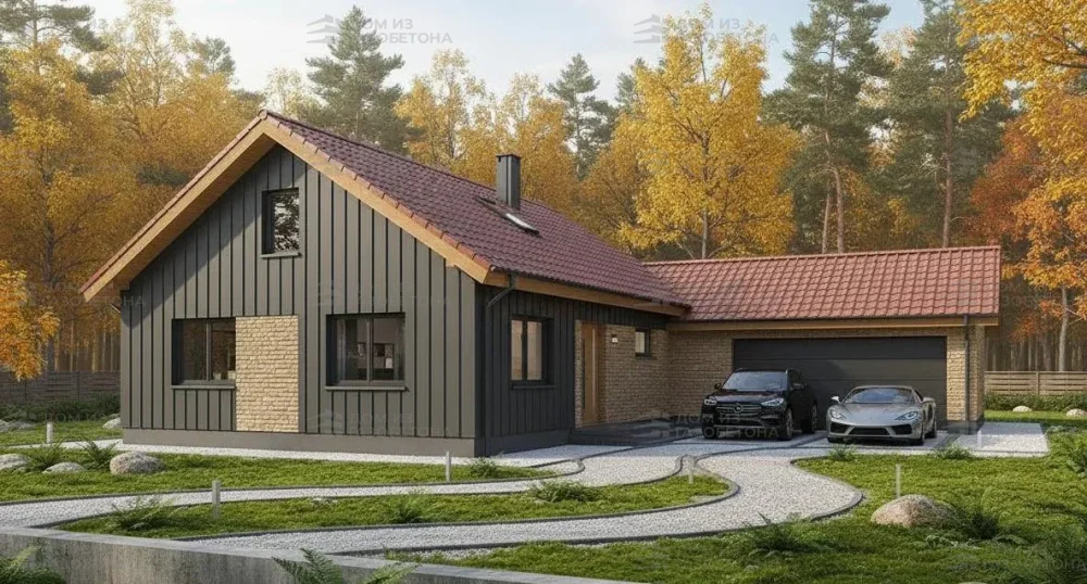 Проект Одноэтажный дом 13 на 14, 119 м2