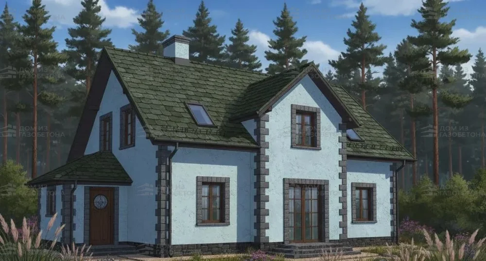 Проект Двухэтажный дом 12 на 12, 167 м2