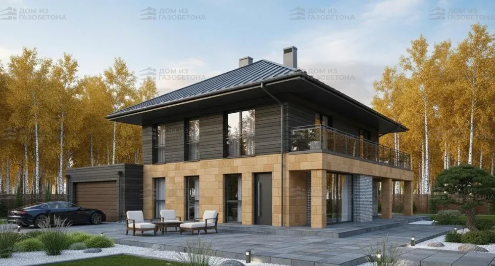 Проект Двухэтажный дом 18 на 10, 215 м2