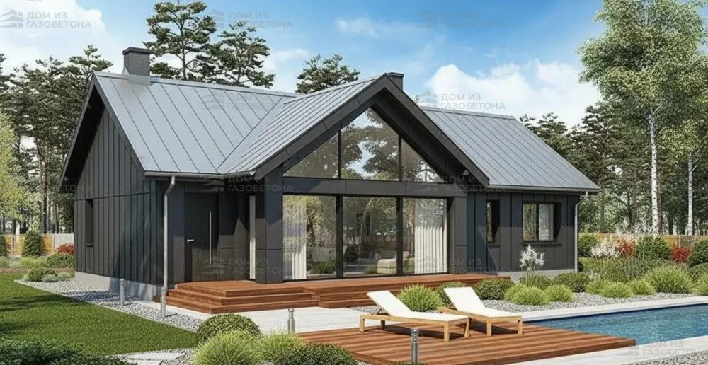 Проект Одноэтажный дом 14 на 10, 101 м2