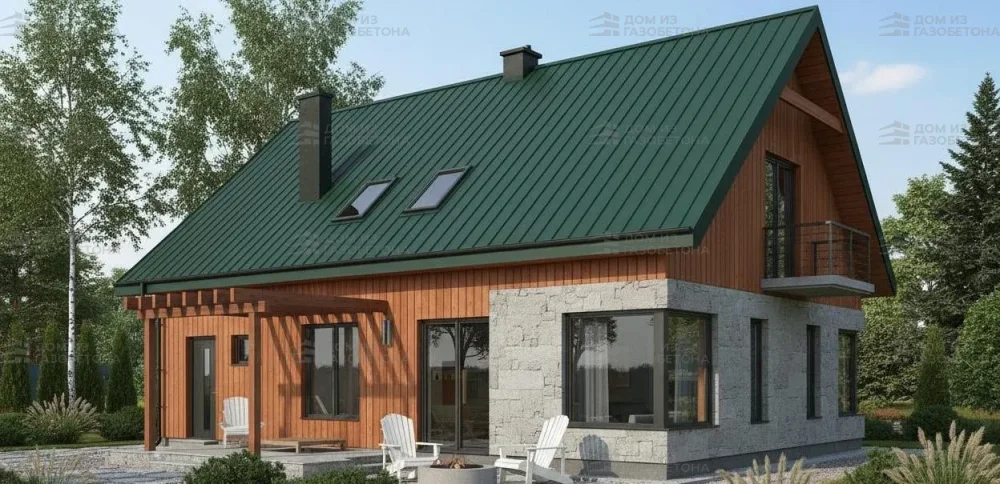 Проект Двухэтажный дом 12 на 10, 167 м2