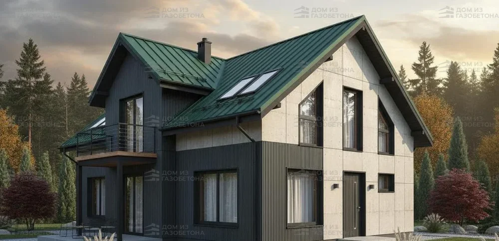 Проект Двухэтажный дом 14 на 10, 162 м2