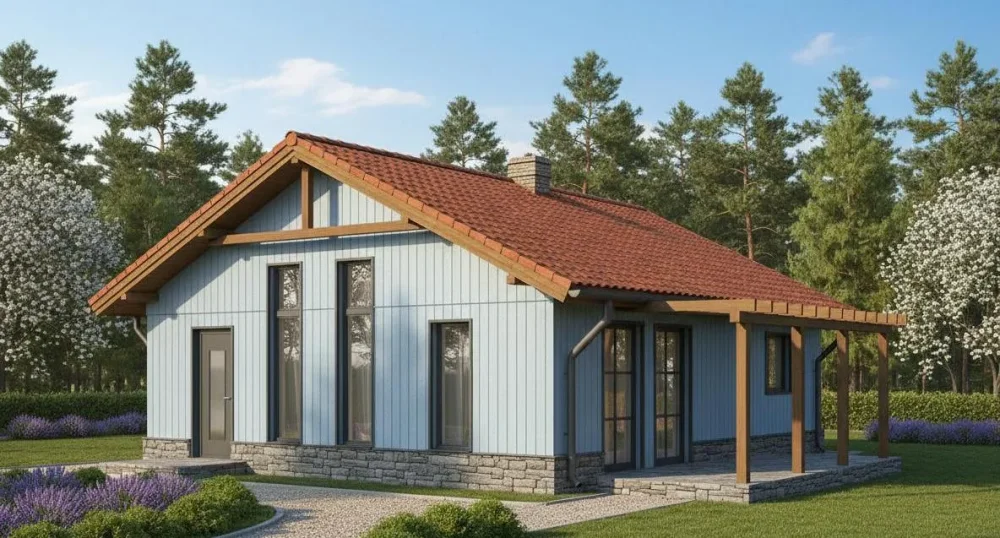 Проект Одноэтажный дом 11 на 12, 88 м2