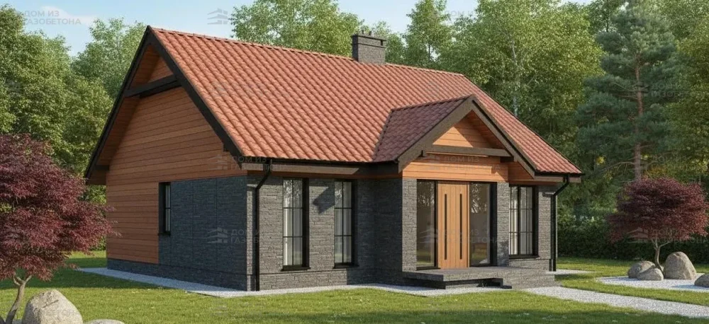 Проект Одноэтажный дом 10 на 12, 89 м2