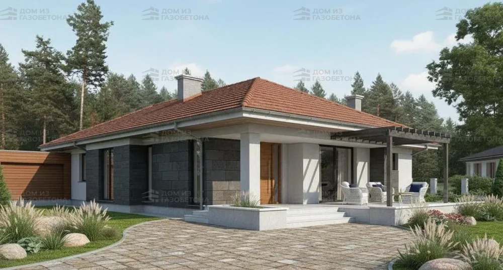 Проект Одноэтажный дом 15 на 19, 145 м2