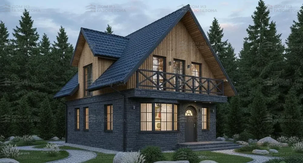 Проект Двухэтажный дом 8 на 12, 102 м2