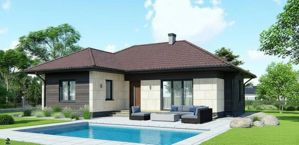 Проект Одноэтажный дом 11 на 12, 137 м2