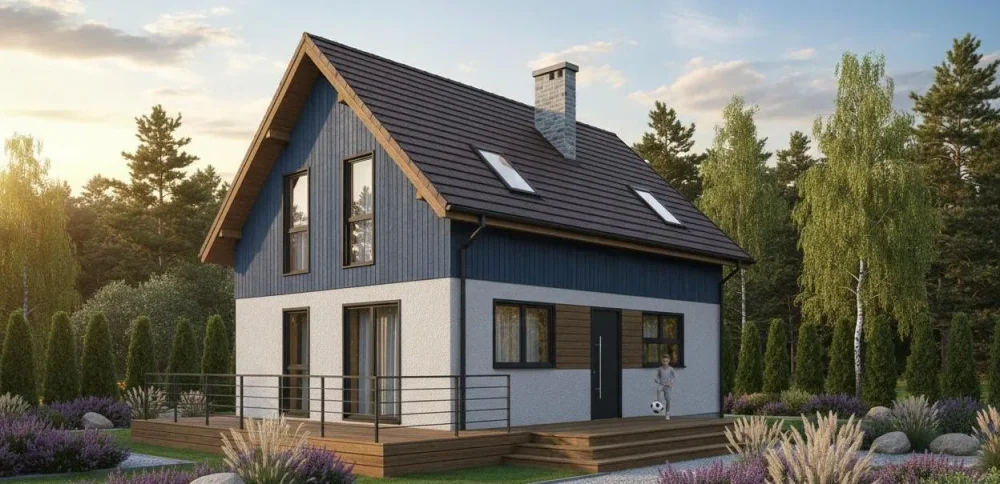 Проект Двухэтажный дом 7 на 12, 94 м2